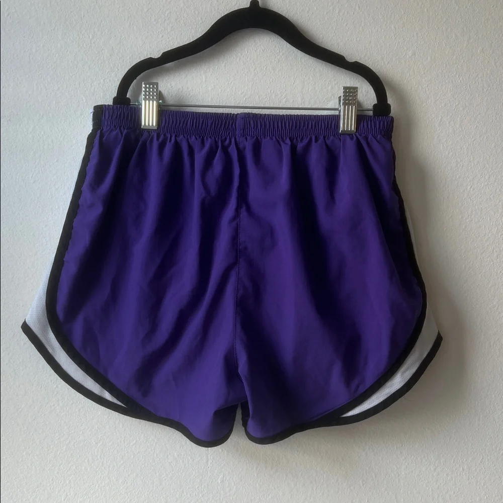 Nike Women's Athletic Shorts in Purple and Black - Picture 3 of 4